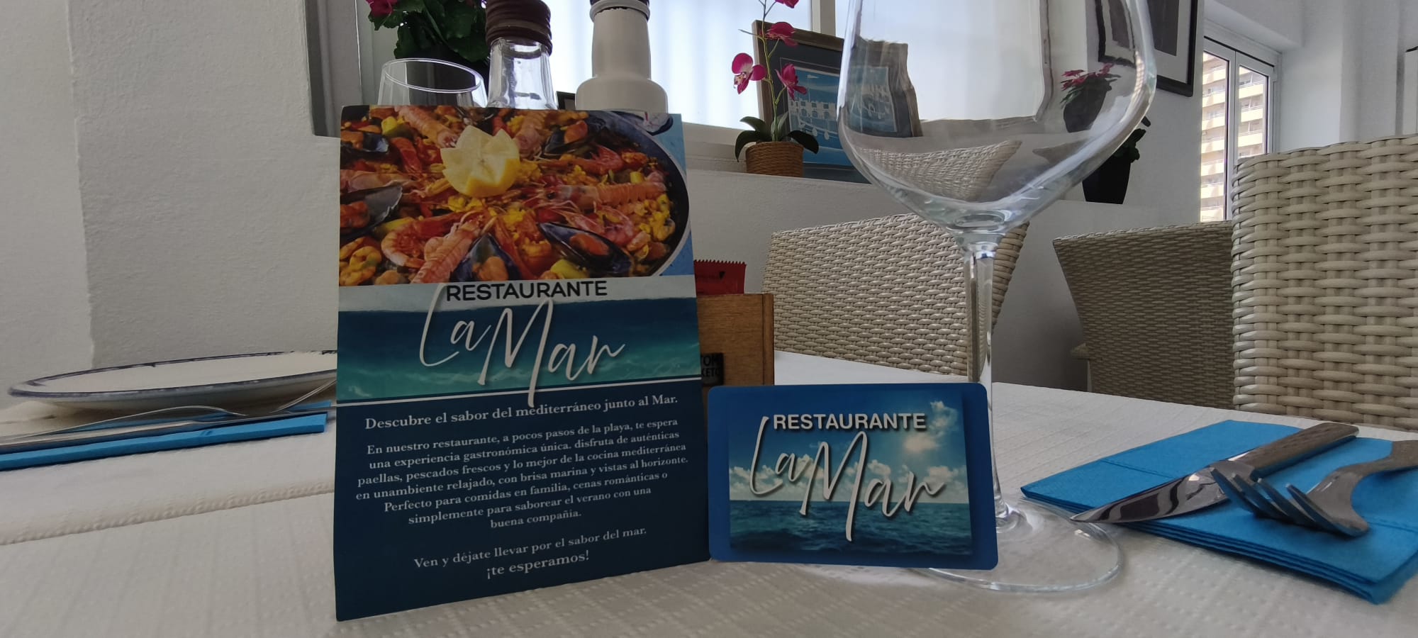 Tafeldecoratie met La Mar kaart